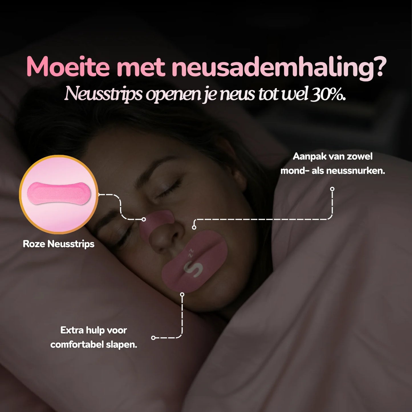 Classic Mondtape - Roze