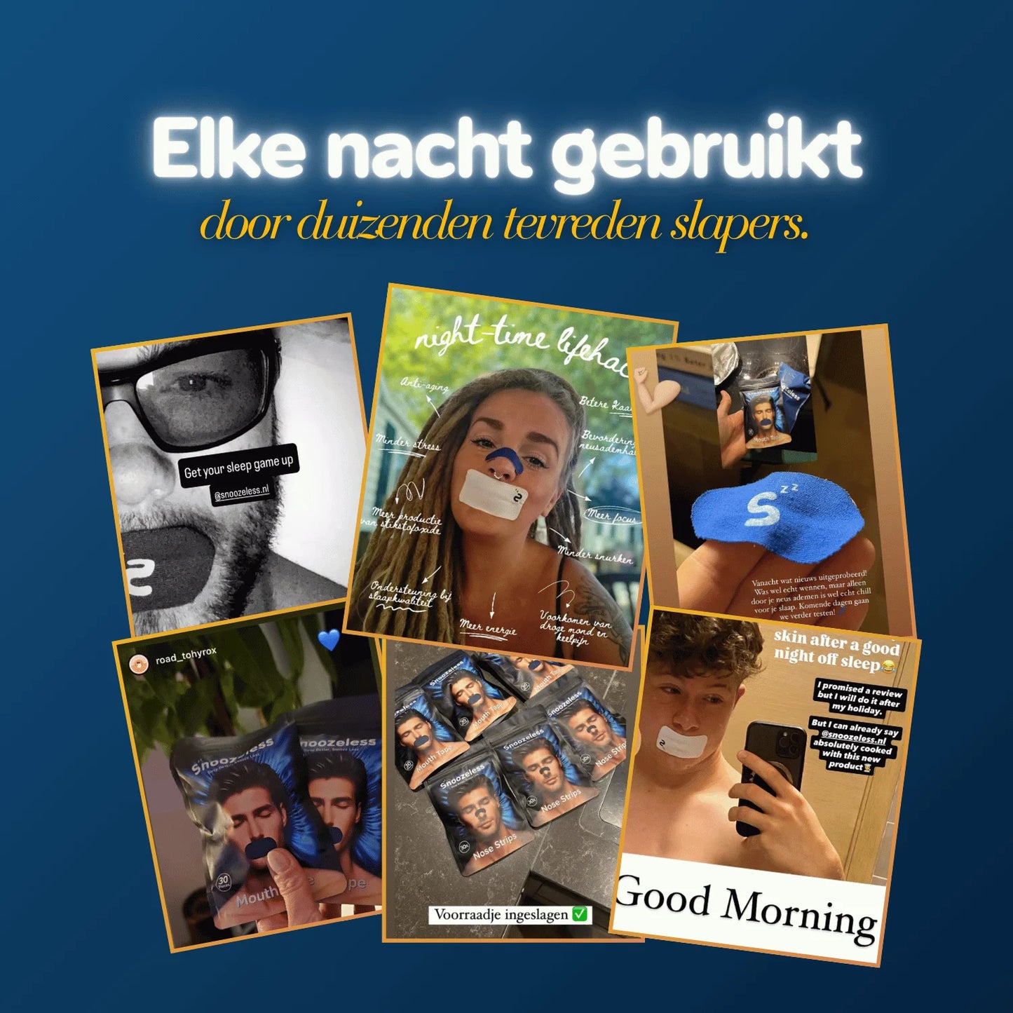 Deep Sleep Duo - Mondtape & Neusstrips - Blauw