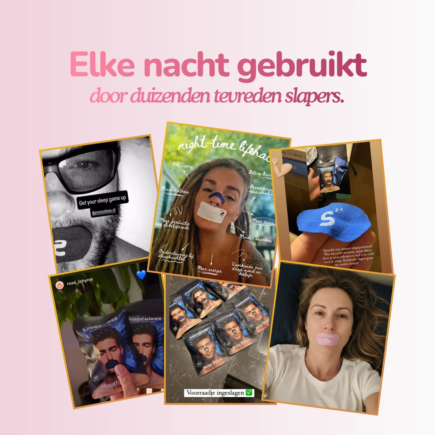 Deep Sleep Duo - Mouth Tape & Nose Strips - Pink