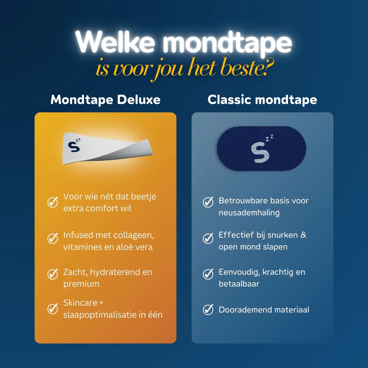 Collagen + Vitamin Mouth Tape - With Breathing Hole