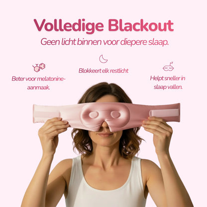 3D Zijden Slaapmasker - Soft Pink