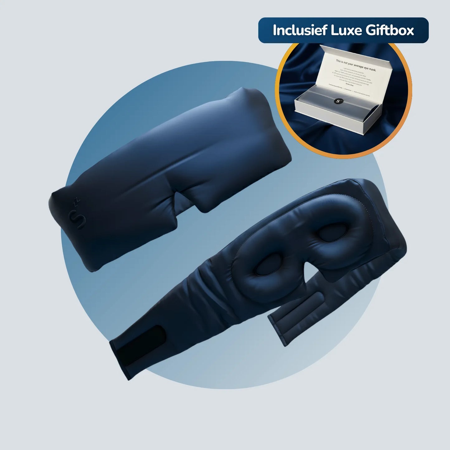 3D Silk Sleep Mask - Midnight Navy