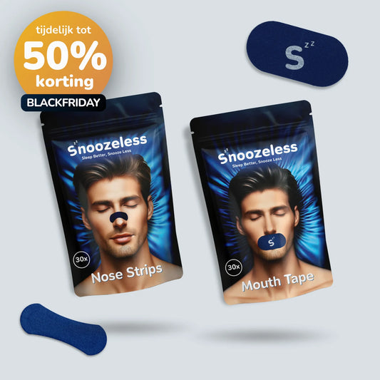 Deep Sleep Duo - Mondtape & Neusstrips - Blauw