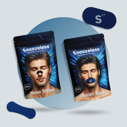 Deep Sleep Duo - Mouth Tape & Nose Strips - Blue
