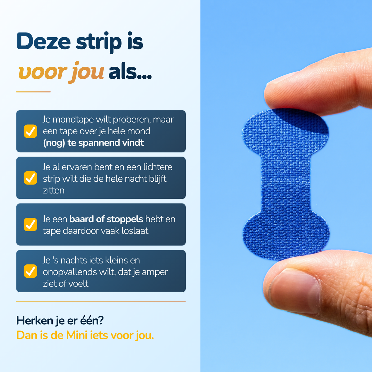 Mondtape Mini - Subtiele Support die Blijft Zitten