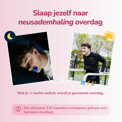 Deep Sleep Duo - Mondtape & Neusstrips - Roze