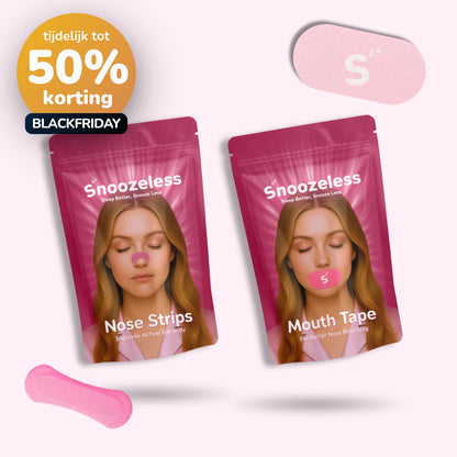 Deep Sleep Duo - Mondtape & Neusstrips - Roze