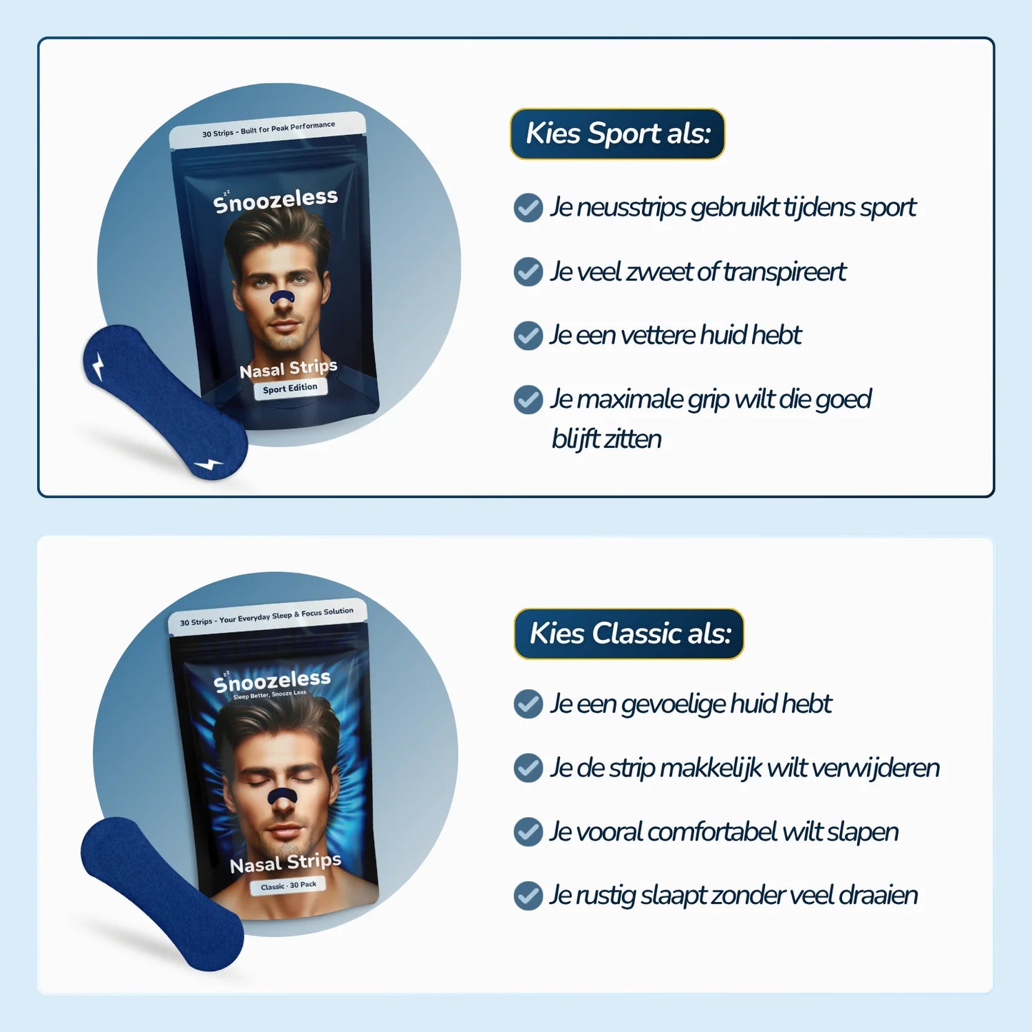 Sport Nasal Strips - Basic Model | Blue